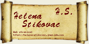 Helena Štikovac vizit kartica
